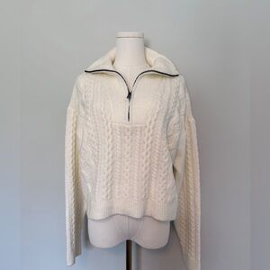 Aqua cable knit sweater